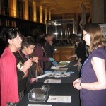 Caroline Lyons and Hilary Orange at the Treasure Desk