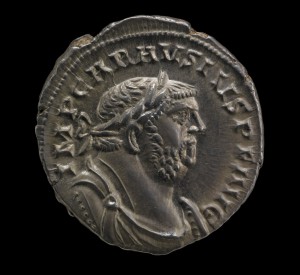 A silver denarius after conservation